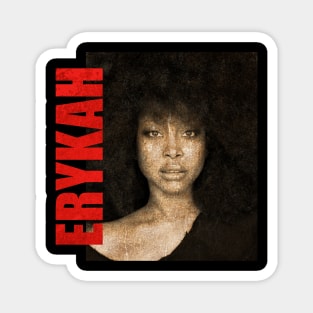 TEXTURE ART- Erykah Badu - Retro Aesthetic Fan Art 1 Magnet