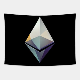 Ethereum modern styled minimalistic glass Tapestry