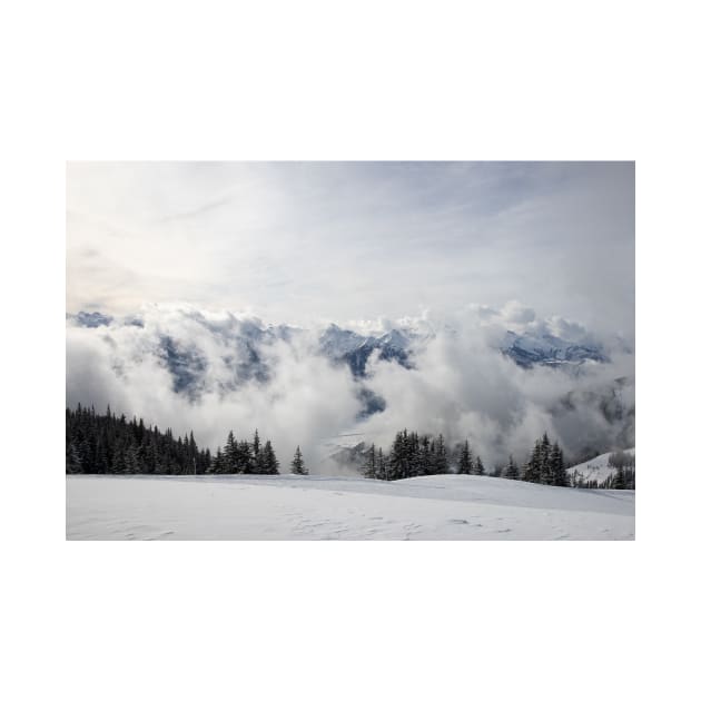 Snowy Mountain Range in the Clouds by Elusive Edamame