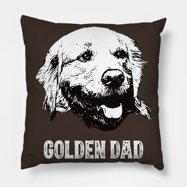 Golden Retriever Dad Pillow by DoggyStyles