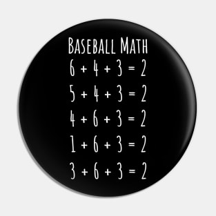 Baseball Math Funny Double Play Tee Shirts Pin