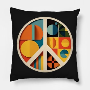 Geometric Peace Sign Pillow