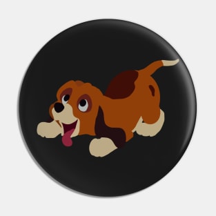 Excited Hound Dog Pin