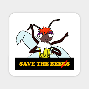 Tiled option Save the Bee(r)s Magnet