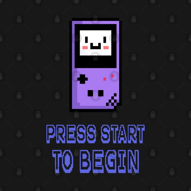 Press start to begin 8-bit video game by Rdxart