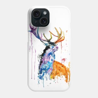 deer watercolor Phone Case