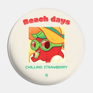 Beach Days Chilling Strawberry Pin