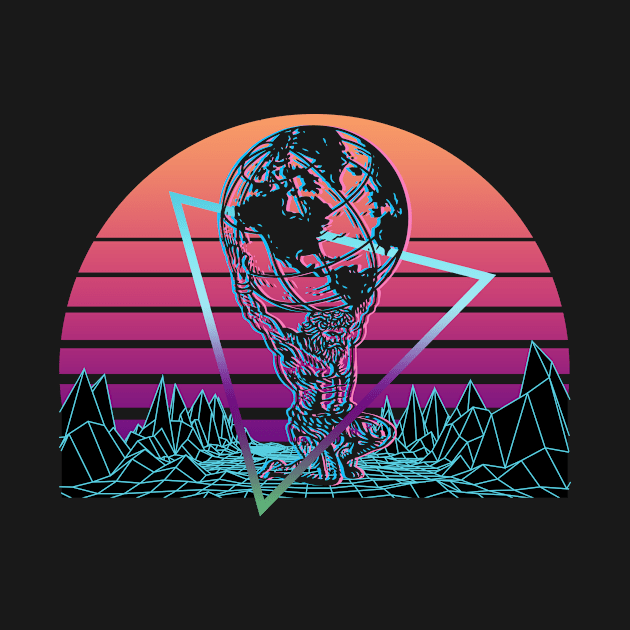 Atlas Greek Titan Ancient Greece Vaporwave Aesthetic Gift by Alex21