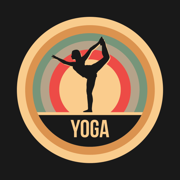 Retro Vintage Yoga Gift For Yogis & Yoginis by OceanRadar