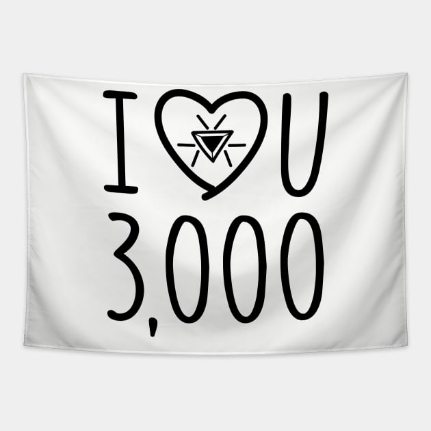 I Love You 3000 Tapestry by BrainSmash