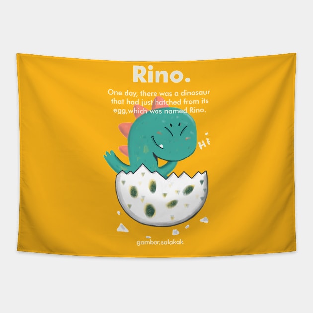 Rino The Dinosaurs Tapestry by ICanSee