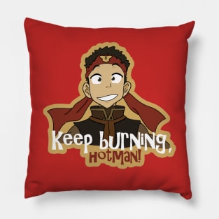 aang encourages you to keep burning! Pillow