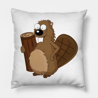 Cute Cartoon Beaver Pillow