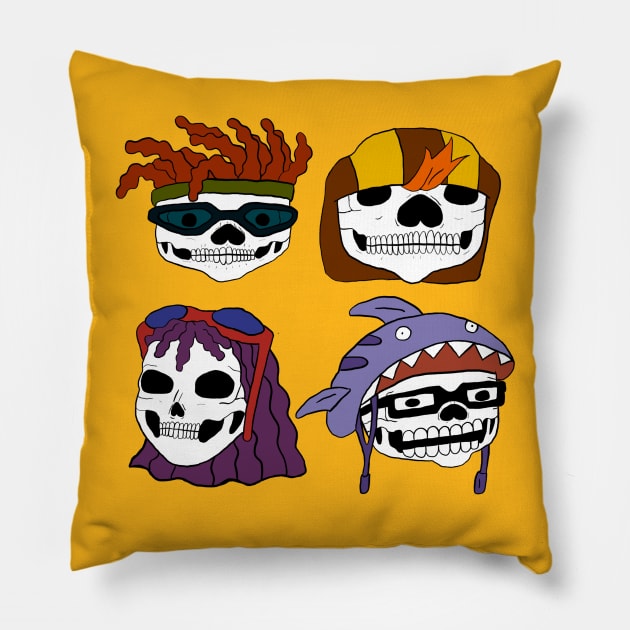 Rocket Power Skulls Pillow by TheDeathOfMyChildhood1