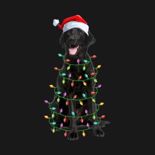 Labrador Christmas Lights Xmas Dog Lover T-Shirt