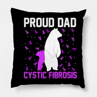 Proud dad cystic fibrosis Awareness bears Pillow
