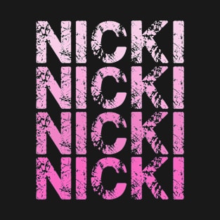 Personalized Name Nicki I Love Nicki Vintage T-Shirt