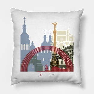 Kiev skyline poster Pillow