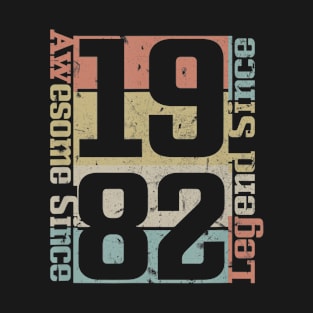 38th Birthday Gift Idea Awesome Since 1982 T-Shirt