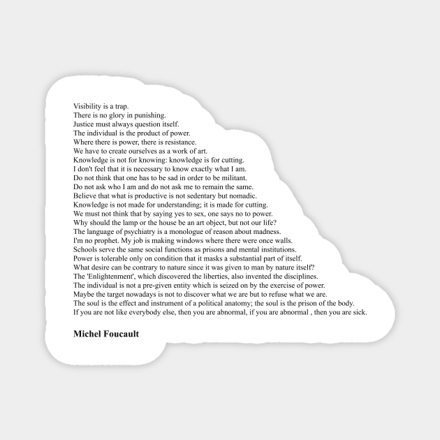 Michel Foucault Quotes Magnet by qqqueiru