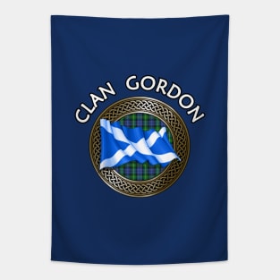 Clan Gordon Crest & Tartan Knot Tapestry