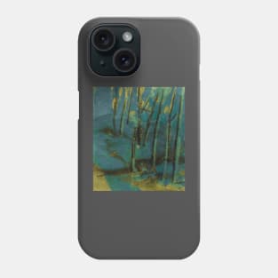 Golden-blue abstract Phone Case