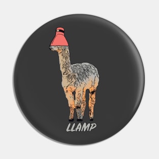 Funny Llama Lamp Design Llamp Pin