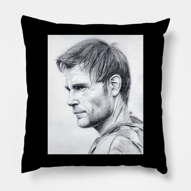 Mick Rawson Pillow by AlieBlackArt