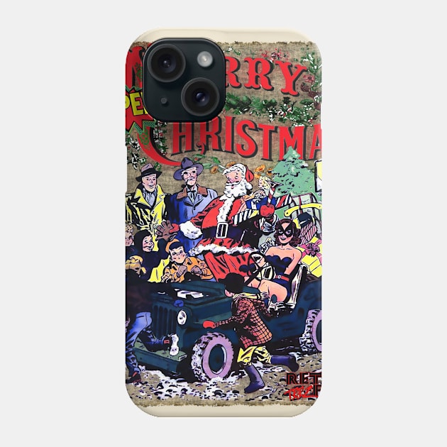 Merry Christmas Retro Style Phone Case by Joaddo