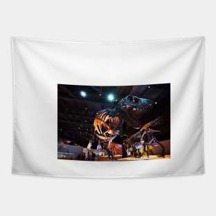 the magnificent tyrannosaurus rex t-rex in photo wallpaper Tapestry