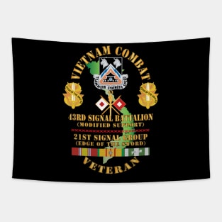 Vietnam Combat Veteran - 43rd Signal Bn,  21st Signal Group  DUI  w VN SVC X 300 Tapestry