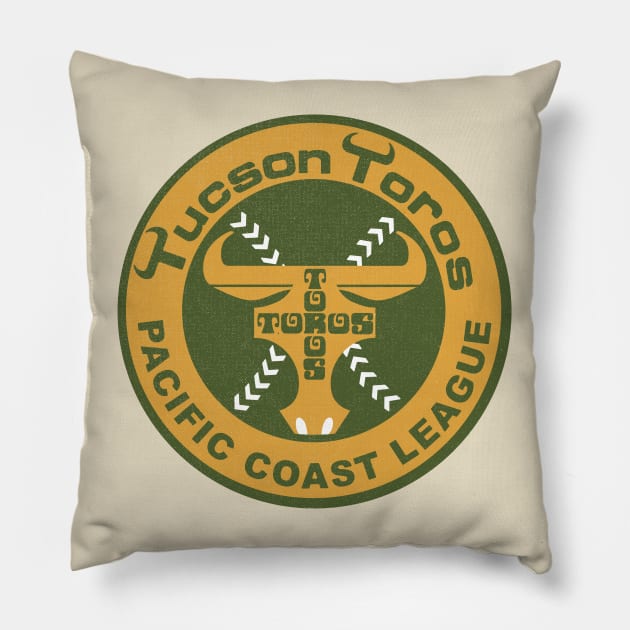 Defunct Tucson Toros Minor League Baseball 1975 Pillow by LocalZonly