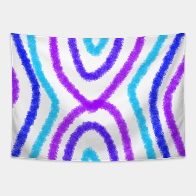 blue purple lines watercolor texture Tapestry by Artistic_st