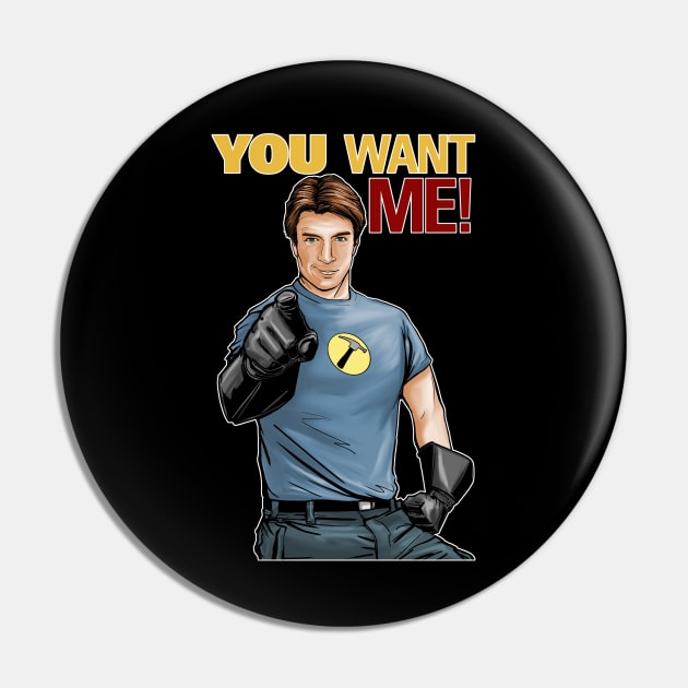 Captain Hammer Pin by PatrickScullin