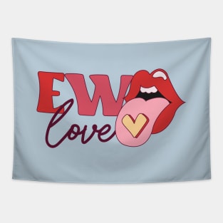 Ew Love Anti Valentine Club Love Pills Love Sucks Red Lips Tapestry