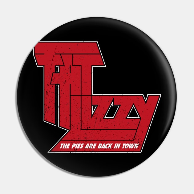 Fat Lizzy - Thin Lizzy Parody Pin by RetroReview