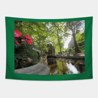 Paris Luxembourg Gardens and Medici Fountain Flowers Tapestry