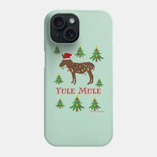 Yule Mule and Christmas Trees Holiday Graphic Phone Case