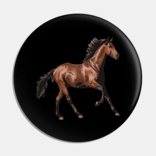 brown horse Pin