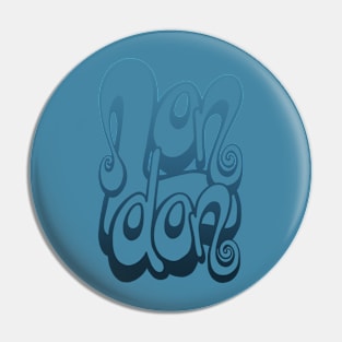 London lettering art - sailor blue Pin