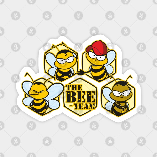 The Bee Team Magnet by Jamie Lee Art