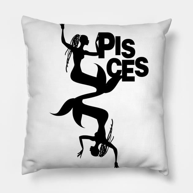 Tribal zodiac. Pisces Pillow by LaInspiratriz