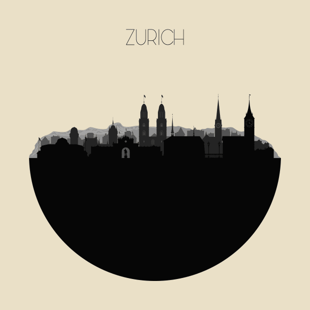 Zurich Skyline by inspirowl