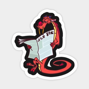 Mulan Mushu with Newspaper Magnet