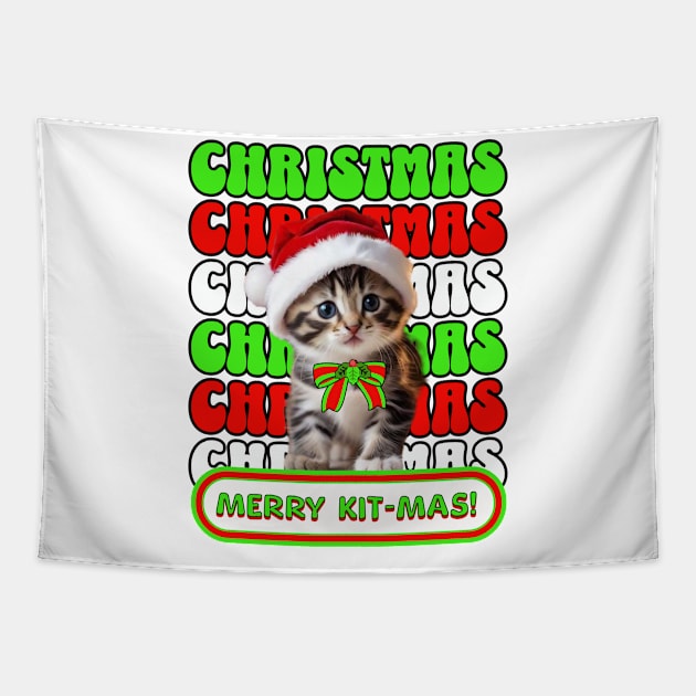 Merry Kit-mas Tapestry by TempoTees