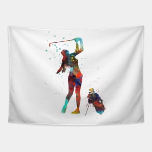 Girl golfer Tapestry