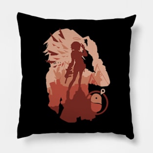 Exusiai Minimalist Silhouette Art Pillow