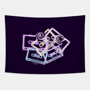 Melted Cassettes Illustration Tapestry