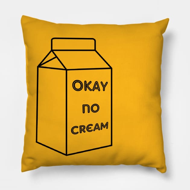 Who wants cream? Pillow by Lellow Flingamos