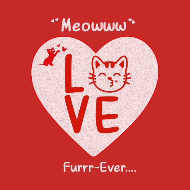 Valentine Cat Love T Shirt Unisex Cat parent owner by Savi L'amour